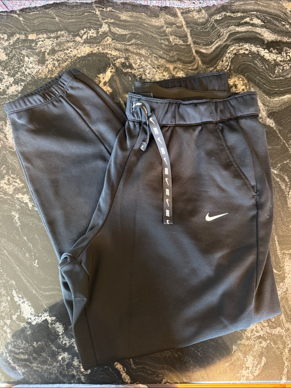 Nike Black Womens Jogger Pants with White Swoosh